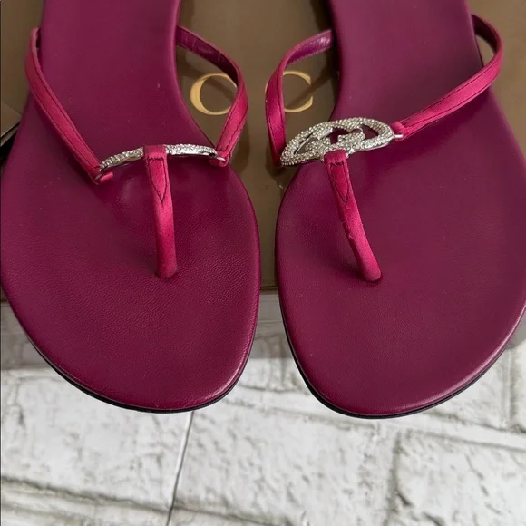 Gucci Rhinestone Thong Slippers - Picture 11 of 15